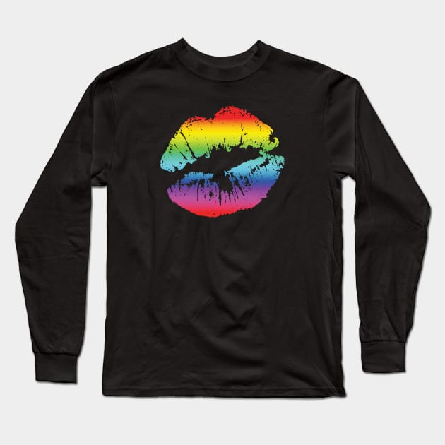 Pride Lips Graphic Long Sleeve T-Shirt by LupiJr